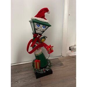 Vintage Telco Creations Motion-Activated Singing Christmas Lamp Post Decoration
